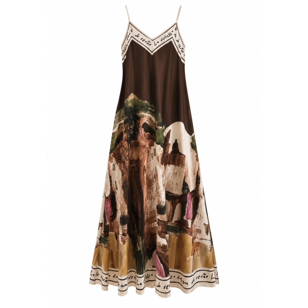 ISAKO AZZURA DRESS BROWN