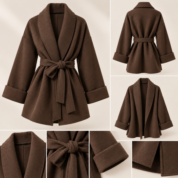 ISAKO SIF COAT BROWN