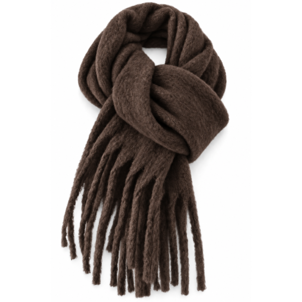 ISAKO LINEA SCARF BROWN