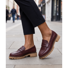 NOVA LISA LOAFERS WINE CROC