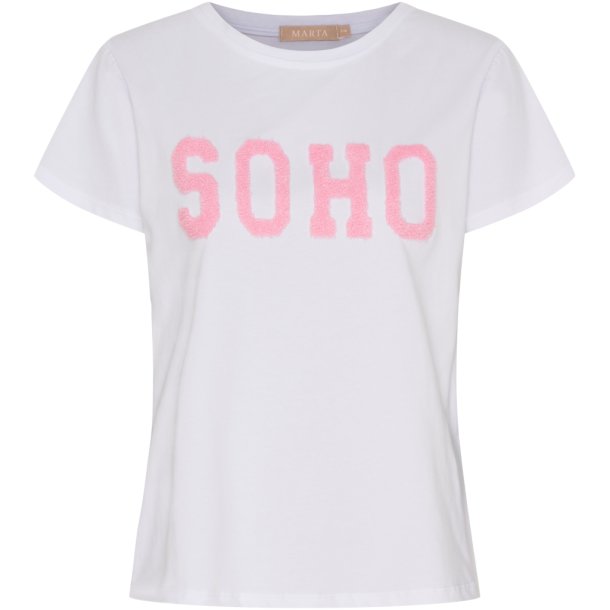 MARTA MDCHERDIS TEE WHITE/BABY PINK 