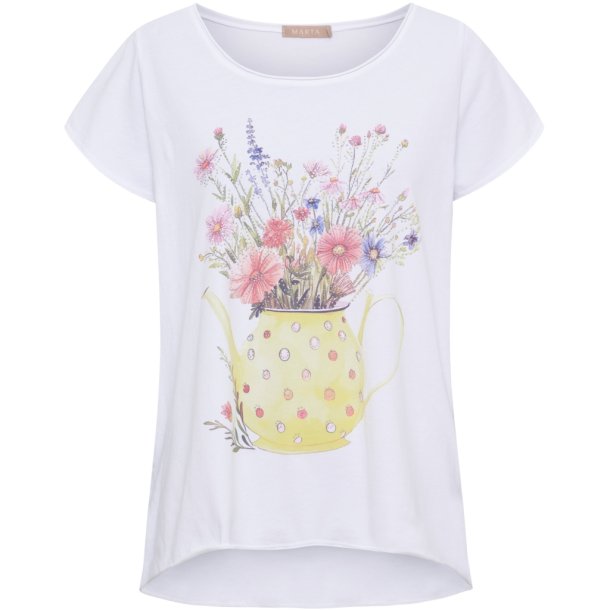 MARTA DU CHATEAU FLOWER POT TEE YELLOW