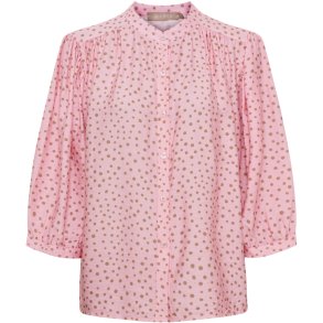 MARTA DU CHATEAU ISABEAU SHIRT ROSA/CAMEL DOT.