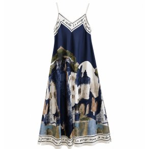 ISAKO AZZURA DRESS NAVY BLUE