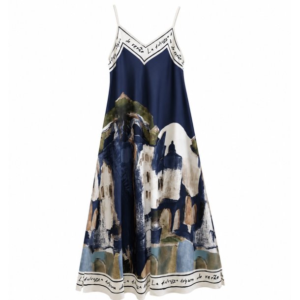 ISAKO AZZURA DRESS NAVY BLUE
