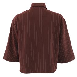 CONTINUE MILI PINSTRIPE SHIRT BORDOX