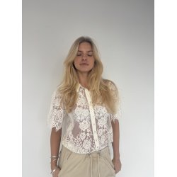 CONTINUE PALOMA LACE SHIRT OFF WHITE
