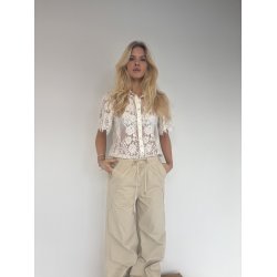 CONTINUE PALOMA LACE SHIRT OFF WHITE