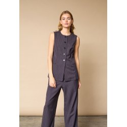 PREORDER - LOVE AND DIVINE LOVE1343-1 VEST BLUE PINSTRIPE