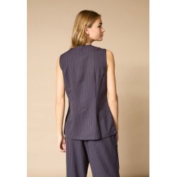 LOVE AND DIVINE LOVE1343-1 VEST BLUE PINSTRIPE