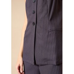 PREORDER - LOVE AND DIVINE LOVE1343-1 VEST BLUE PINSTRIPE