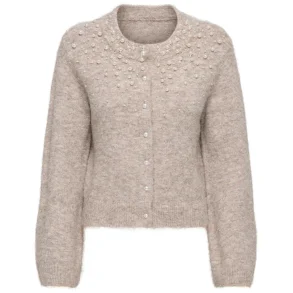 ONLY ONLMIGGIE PEARL CARDIGAN SAND