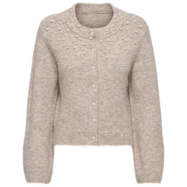 ONLY ONLMIGGIE PEARL CARDIGAN SAND