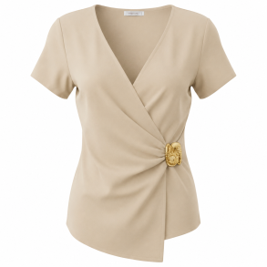 ISAKO DIVA CROSSOVER SHORT SLEEVE SAND