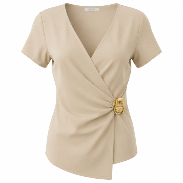 ISAKO DIVA CROSSOVER SHORT SLEEVE SAND