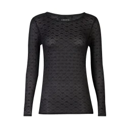 LIBERT ESSENTIEL ISA LACE BLOUSE HEART BLACK