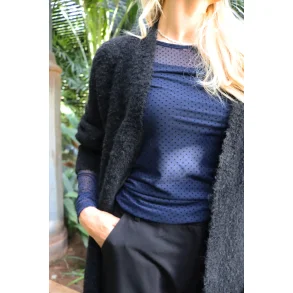 LIBERT� ESSENTIEL MESH LS TSHIRT NAVY/BLACK DOT 