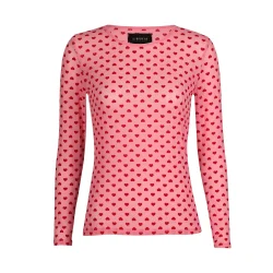 LIBERT� ESSENTIEL MESH LS TSHIRT PINK RED HEART 
