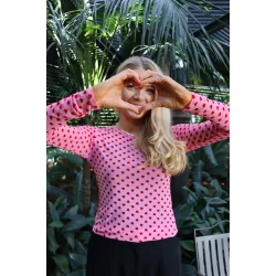 LIBERT� ESSENTIEL MESH LS TSHIRT PINK RED HEART 