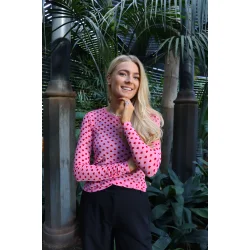 LIBERT� ESSENTIEL MESH LS TSHIRT PINK RED HEART 