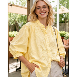 ISAKO ZIA COTTON SHIRT YELLOW