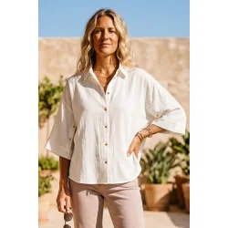 PREPAIR SELMA BLOUSE OFF WHITE