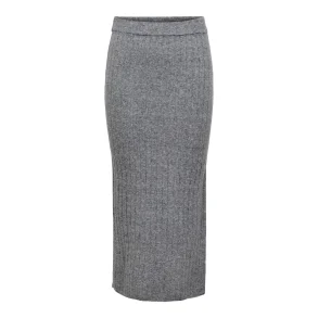 ONLY ONLJEANETT LONG SKIRT KNIT M.GREY