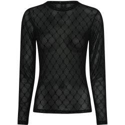 HYPE THE DETAIL MESH BLOUSE BLACK