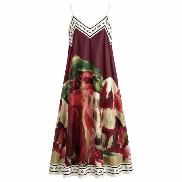 ISAKO AZZURA DRESS BORDEAUX