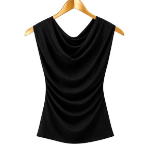 ISAKO WATERFALL TOP BLACK