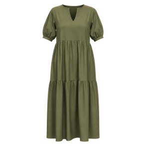 SOMMERSTEDT MARINA LONG DRESS ARMY 