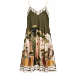 SAKO AZZURA SHORT DRESS ARMY