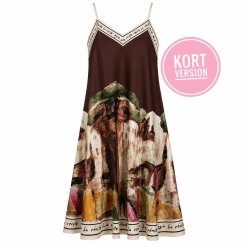 ISAKO AZZURA SHORT DRESS BROWN