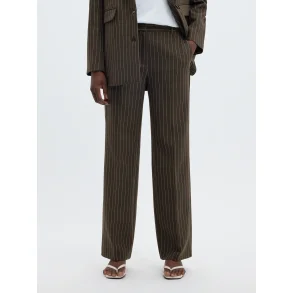 SELECTED FEMME SLWRITA WIDE PANT STRIP BROWN