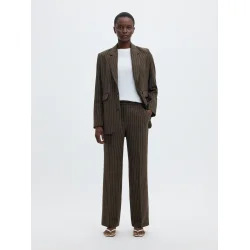 SELECTED FEMME SLWRITA WIDE PANT STRIP BROWN