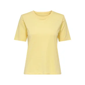 ONLY ONLHAPPY O-NECK TEE YELLOW