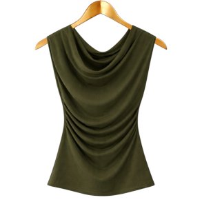 ISAKO WATERFALL TOP DARK ARMY