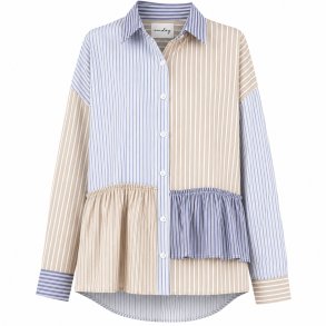 ISAKO FRILL SHIRT SKY BLUE 