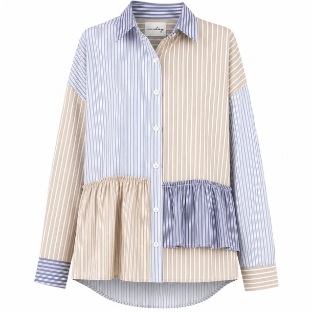 ISAKO FRILL SHIRT SKY BLUE 