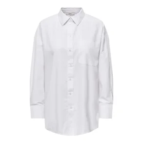 JACQUELINE de YONG JDYALEX OVERSIZE SHIRT WHITE