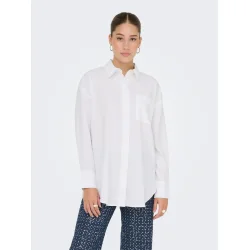 JACQUELINE de YONG JDYALEX OVERSIZE SHIRT WHITE