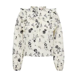 ONLY ONLRELLA FRILL TOP OFF WHITE