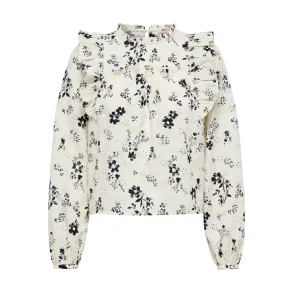 ONLY ONLRELLA FRILL TOP OFF WHITE