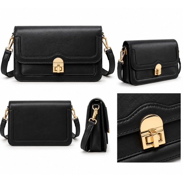ISAKO LOVRE CROSSBODY BAG BLACK