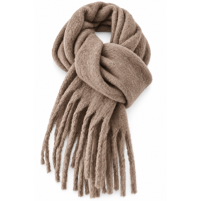 ISAKO LINEA SCARF LIGHT BROWN