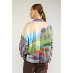 N�MPH NUHIGHLAND BOXY SHIRT CALLA GREEN