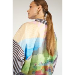 N�MPH NUHIGHLAND BOXY SHIRT CALLA GREEN