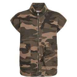 N�MPH NUCAMERON VEST BLOUSE FOREST NIGHT