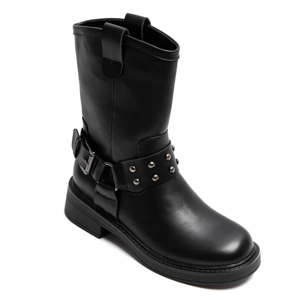 LAURA BIKER BOOTS BLACK