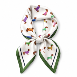 ISAKO DACHSHUND SCARF GREEN